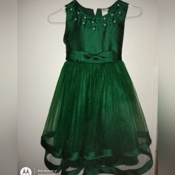 Bmg Other - Charming Emerald Kids Dress with Bow